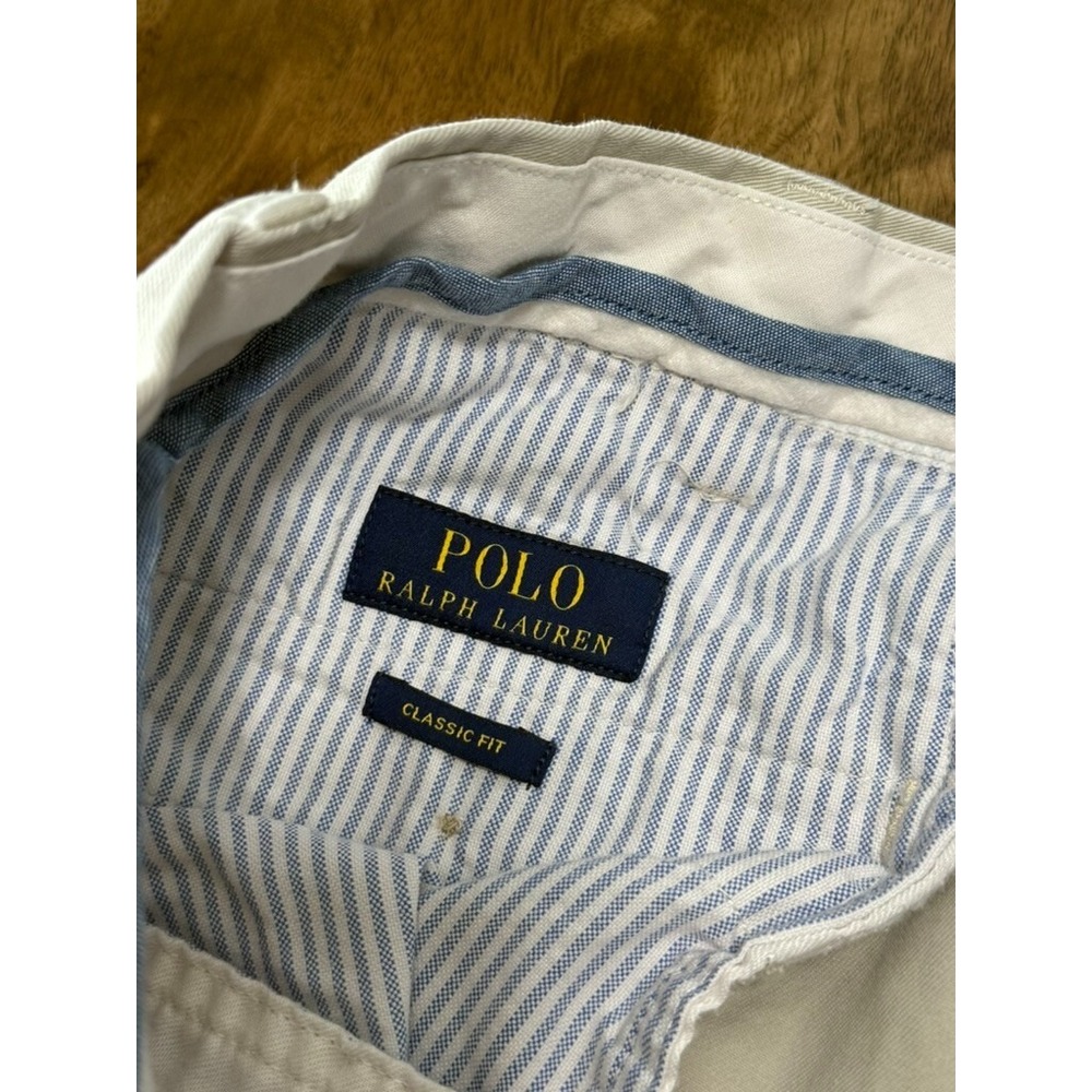 EUC Mens Polo Ralph‎ Lauren classic fit khaki pants chino flat front size 36x30 - Picture 3 of 12